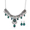 Bohemian Crystal Gemstone Tassel Necklace & Earring Set – European Ethnic Style