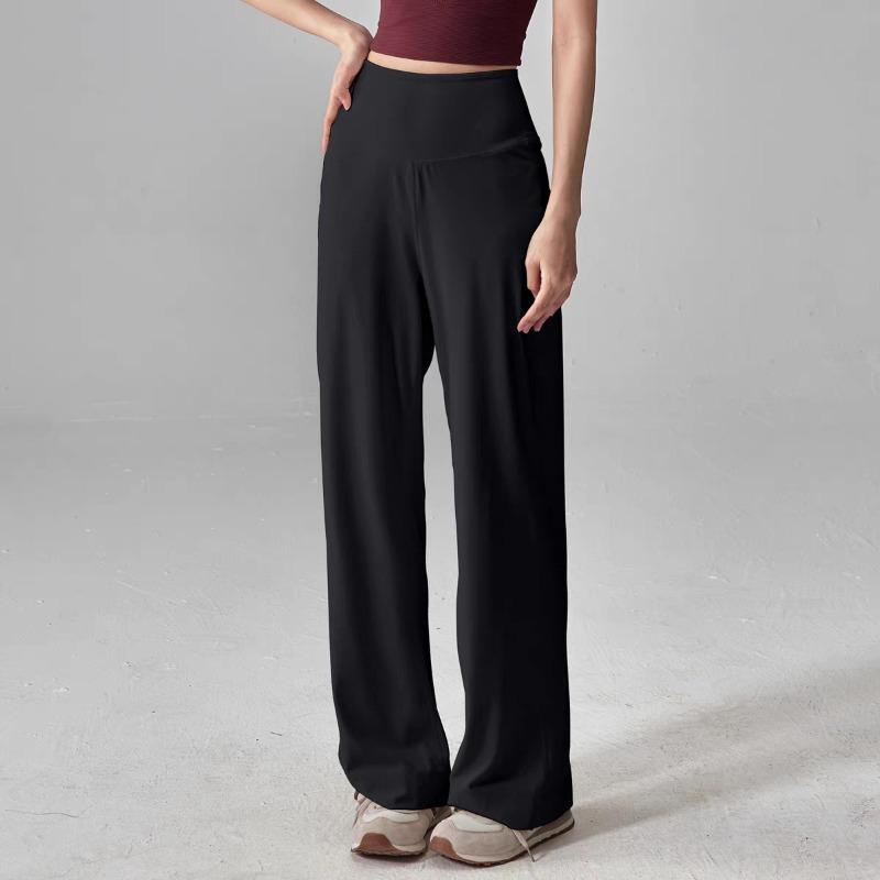 Loose Straight-leg Sweatpants Drape and Thin High Waist Running Training Outdoor Fitness Breathable Yoga Pants Flared Pants Thin