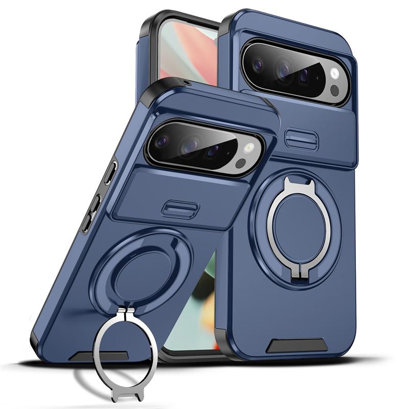 For Google Pixel 10 9 Pro XL 10Pro 10A Armor Magnetic Ring Bracket Case For Pixel 9A 8A 7 Pixel10 Pro Slide Lens Protect Cover