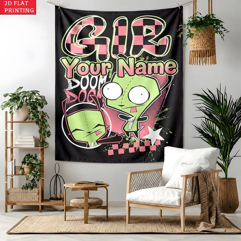Girl Custom Name Tapestry Personalized Wall Art Hanging Bohemian Home Decor for Bedroom Dorm Living Room