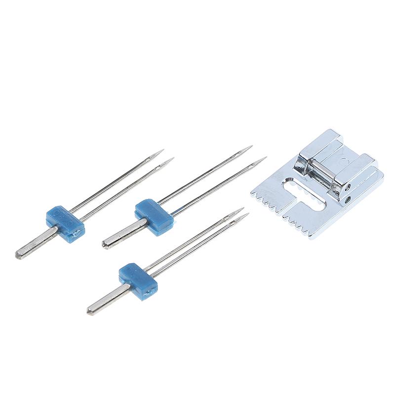 Groove Pintuck Foot With 3 Sizes Double Twin Needles Pin Set For Brother Sewing
