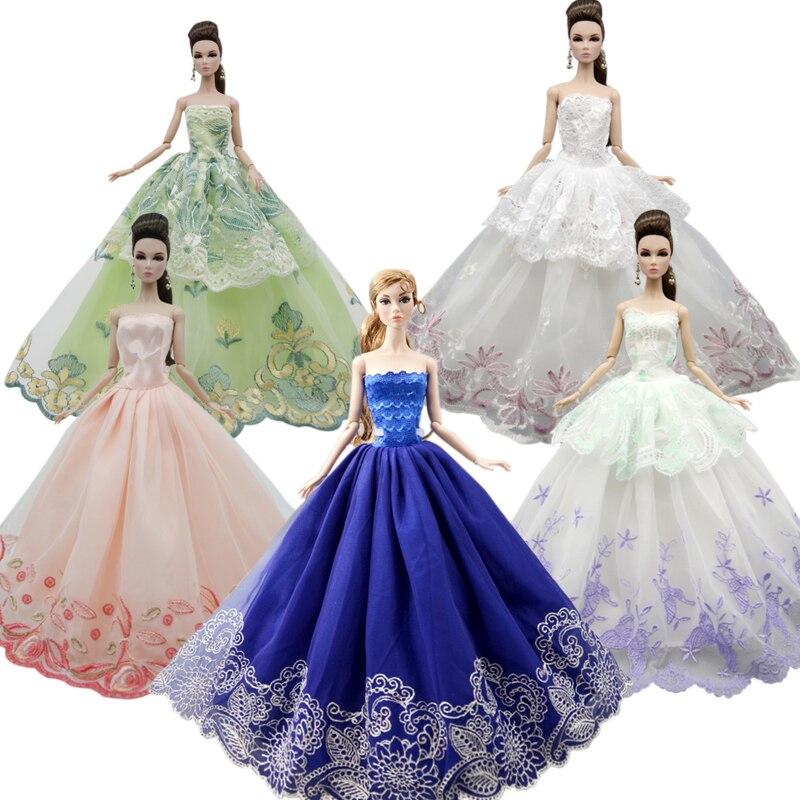 Buy Colorful Lace Wedding Dress For Barbie Doll Outfits Clothes Princess  Party Gown For 11.5" 1/6 BJD Dollhouse Accessories Toy Gift at affordable  prices  free shipping, real reviews with photos  Joom