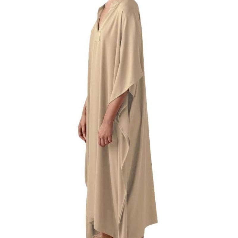 Traje de baño de talla grande para mujer, de color liso, con cuello alto, para playa y vacaciones, protector solar