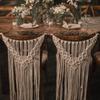 Boho Macrame Chair Back Cover - Wedding Decoration for Bride & Groom’s Chairs Also Great As Bohemian Wall Garland In Nursery