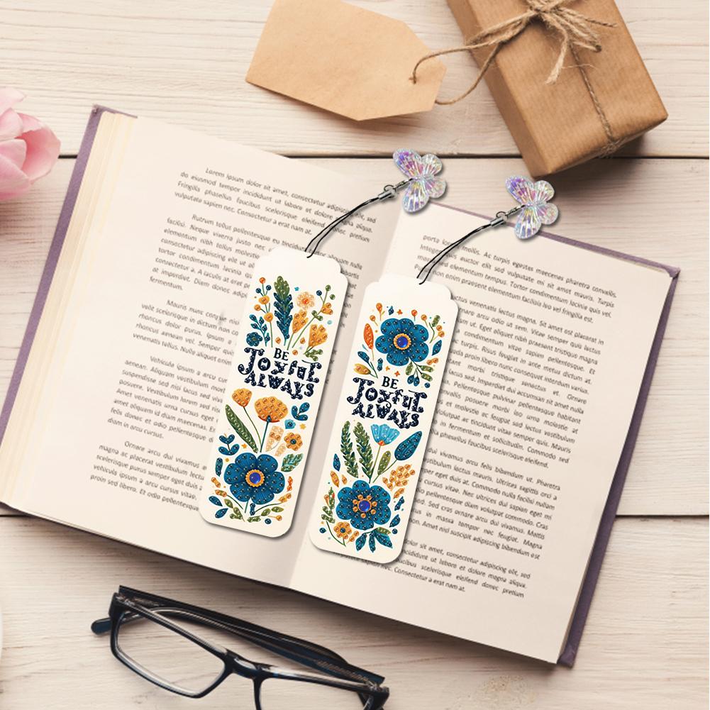 3Pcs Butterfly Patterns DIY Diamond Art Bookmark Diamond Painting Art Bookmarks for Beginners Ideal Choice for Home Office Use