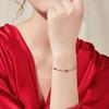 Double Side Enamel Heart Chain Chic Bracelet Bangle Gift Stainless Steel Fashion Charm Korean Golden Jewelry Women