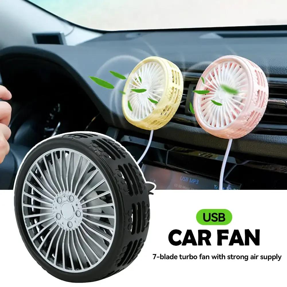 1 Stück Auto Beleuchtung LED Luftauslass Lüfter Zubehör Multifunktions Mini USB Kühlung Auto Umwälzpumpe 3 Geschwindigkeiten Elektrisches Gerät