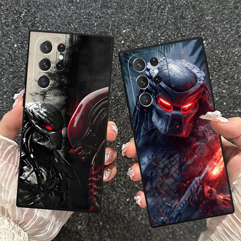A-Alien Vs P-Predator Soft Phone Case for Samsung Galaxy S26 S25 Edge S24 Ultra S23 Plus S22 S21 FE S20 Black Cover Back Shell