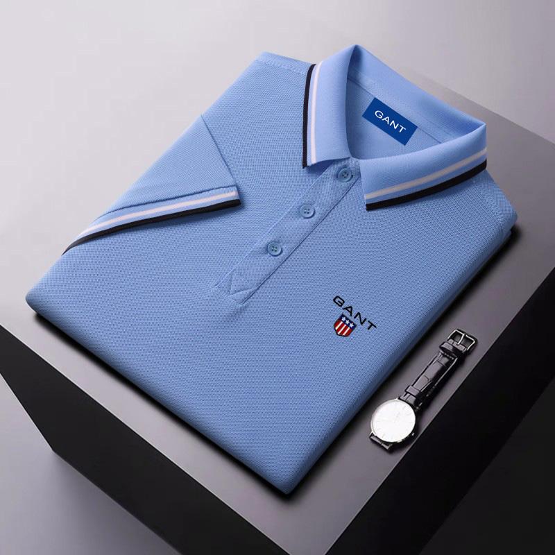 

Gant Summer 2025 New Ice Ion Fiber Embroidered Polo Shirt with Polo Collar for Moisture Wicking and Sweatwicking L