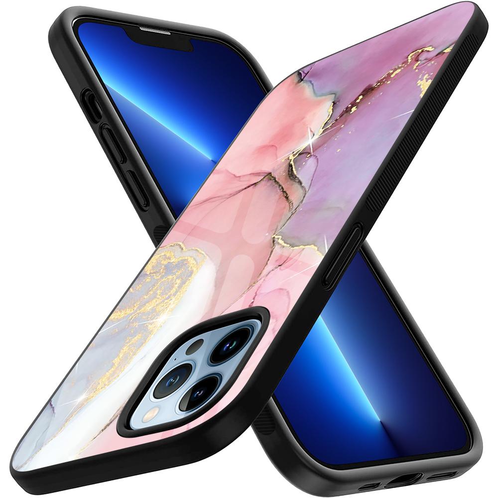 Farbe Marmor Kunst Mode Fall Für Iphone 14 13 11 12 Pro Max Mini Xs Xr X 7 8 6 s Plus Se 2022 Gehärtetes Glas Zurück Abdeckung Capas