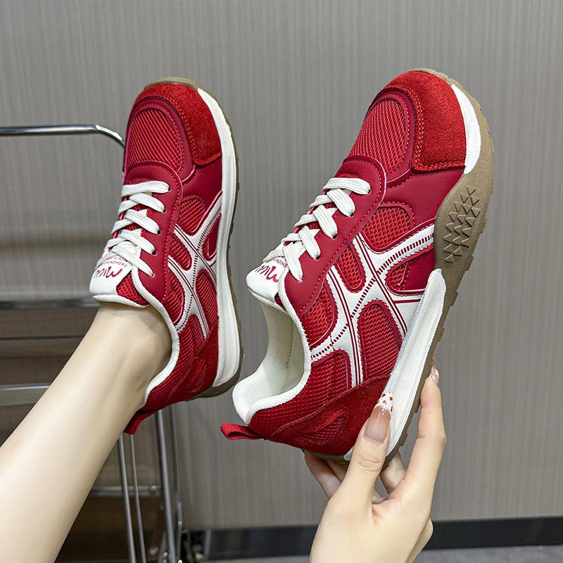 Mesh breathable thick-soled German training shoes women's new summer breathable dad shoes Forrest Gump shoes casual sports board shoes