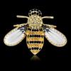 Metal Insect Bee Rhinesotne Brooches For Women Clothing Coat Jewelry Accessries Gift