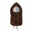 Men's Fluffy Winter Pullover Hat with Face Mask, Warm Scarf, and Velvet Windproof Ear Protection