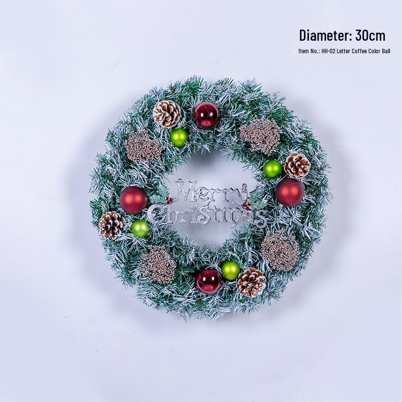 Festive Wreath: 40/50/60cm Artificial Christmas Decorations for Windows, Doors, and Trees