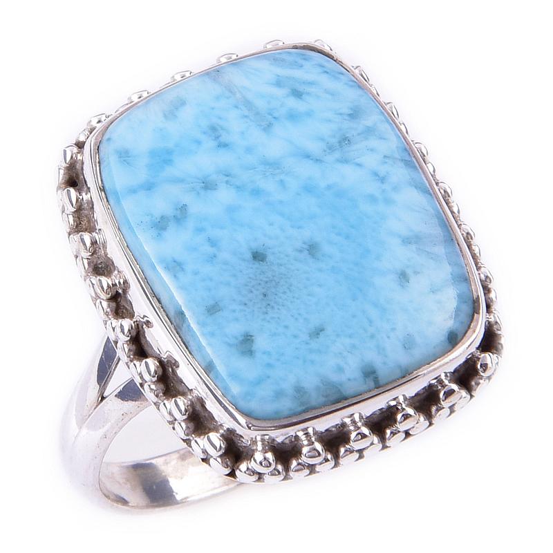Natural Republic Larimar Gemstone 925 Solid Sterling Silver Gift Ring S.9 B2d65