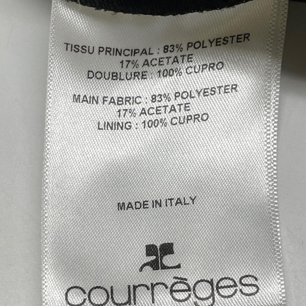 COURREGES 224CPA231PL00079999 Black Ellipse Zipped Twill Pants Bottoms 34 blackUsed