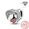 925 Silver Romantic Love Story Charm Pendant for DIY Bracelet Couple Engagement Jewelry Gifts for Her
