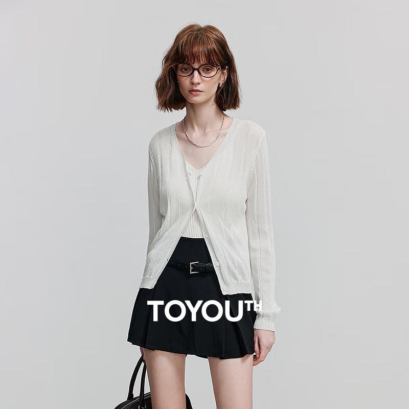 

Chuyu V-Neck Ribbed Linen-Blend Knit Cardigan M