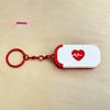 M-Mini Sliding Pill Box With Keychain Medication Organizer Sliding Lid Pill Holder Portable Travel Daily Medication Management
