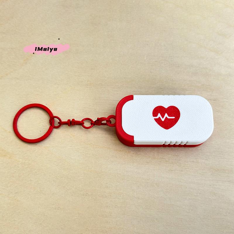 M-Mini Sliding Pill Box With Keychain Medication Organizer Sliding Lid Pill Holder Portable Travel Daily Medication Management