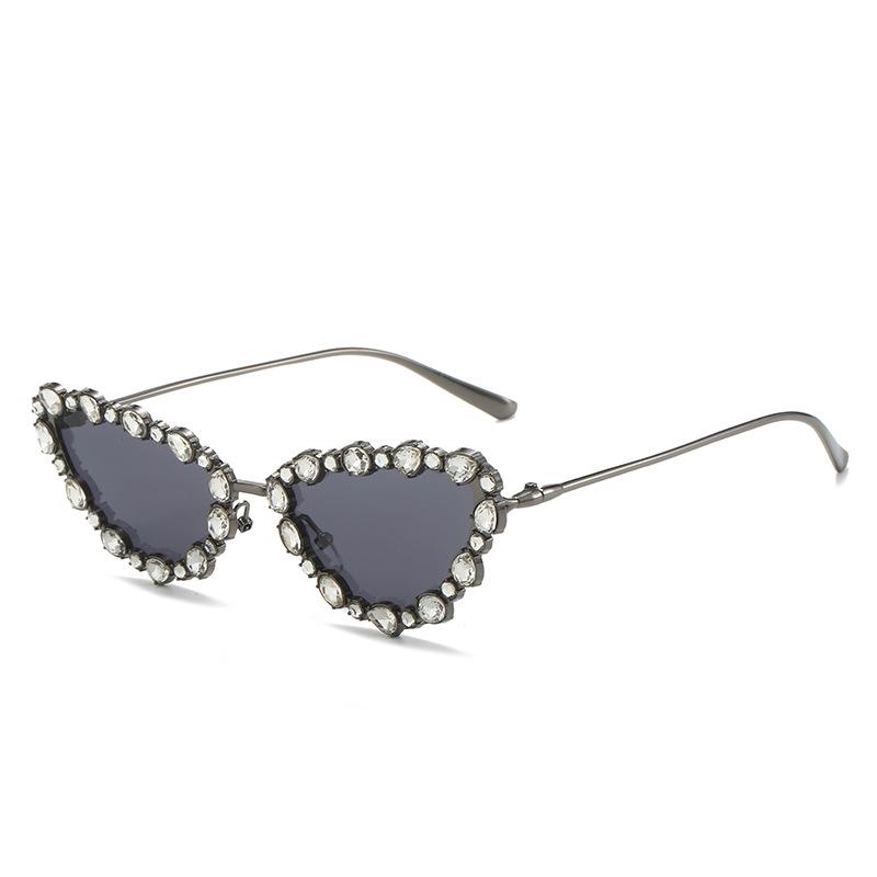 

Cat-Eye Geometric Rhinestone Triangle Sunglasses Regular