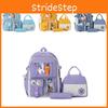 Stylish Unisex Casual Backpack Set With Letter Pattern For School And Travel Use