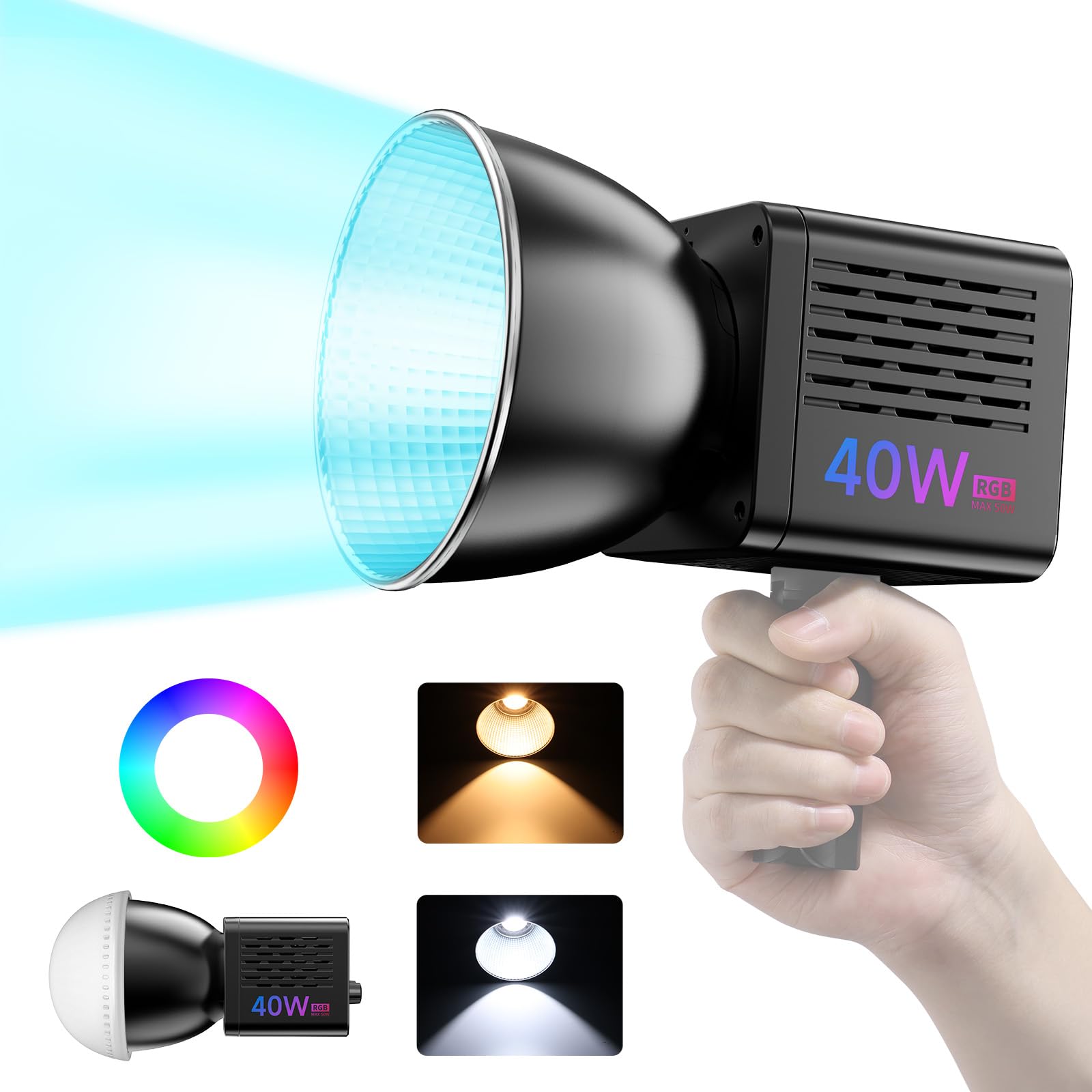 

Ulanzi L024 40 Вт RGB COB LED Видео Двухцветная температура Постоянный Бесступенчатый МАКС CRI 20 Сцен 3400 мАч Питание Зарядка Винт и Портативный для Прямой Трансляции Продукта