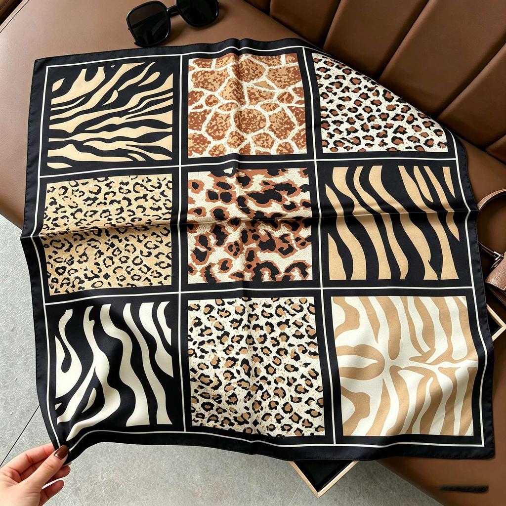 New silk satin 71 * 71 square scarf versatile foreign style simulation silk scarf middle-aged and elderly decorative scarf neck protection silk scarf