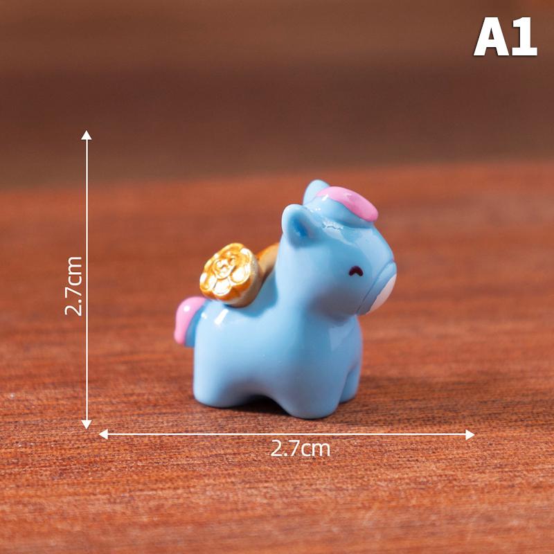2026 New Year Zodiac Mascot Figurines Miniature Cartoon Lucky Horse Micro Landscape Ornaments Home Desk Decorations Gift