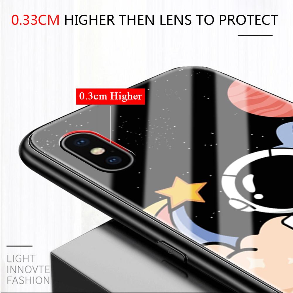 Tempered Glass Phone Case For iPhone 11 12 13 14 15 16 17 Redmi 10 12 14C Note10 Note14 Xiaomi 11Lite PocoC75 Soft Edge Shockproof Smooth Shell