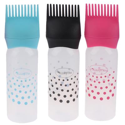 Hair Dye Bottle Shampoo Hair Coloring Dyestuff Applicator Bottle with Comb Teeth