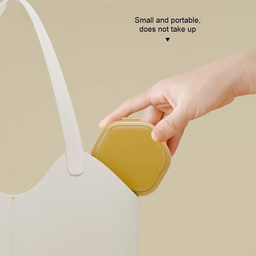 UNTIOR Orthodontic Retainer Braces Storage Soaking Box with Strainer Denture Cups Portable Daily Travel Denture Cleaning Holders