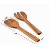 Naturoom Acacia Wood Salad Servers, 10-inch Wooden Utensils for Cooking and Kitchen - Set of 2