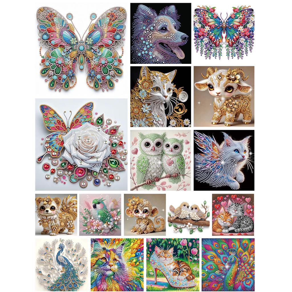 Animal Special Shaped 5D DIY Partial Drill Diamond Art Kit for Adults Beginners Home Decor Diamonds Dots Gem Art Kits 30x30cm