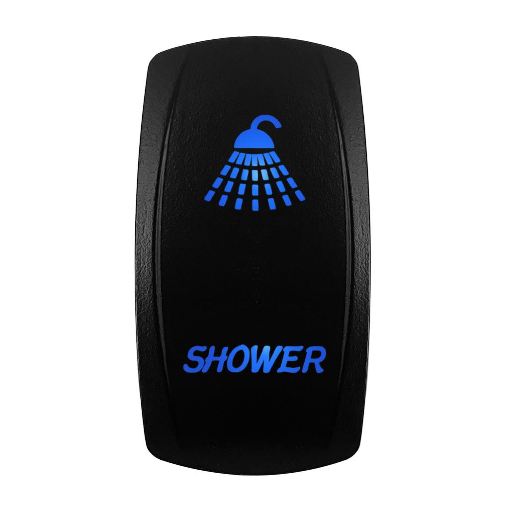 12V/24V Blue LED Rocker Switch Spot/Fog/Side Lights/Power/Inverter/Fan Toggle Waterproof On-Off | On-Off-On Switch Switches4