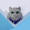 Fashion Personalized Rhinestone Leopard Head Brooch, Simple Temperament Clothing With Jewelry Pendant Pin