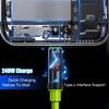 LED Display USB C Fast Charging Cable 100W 240W, USB A To Type C and USB C To USB C Data Sync Cord for Phones Laptops Tablets