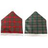 Santa Claus Chair Protective Slipcover Stripe Grid Stool Cover Christmas Chair Cover  Xmas Party