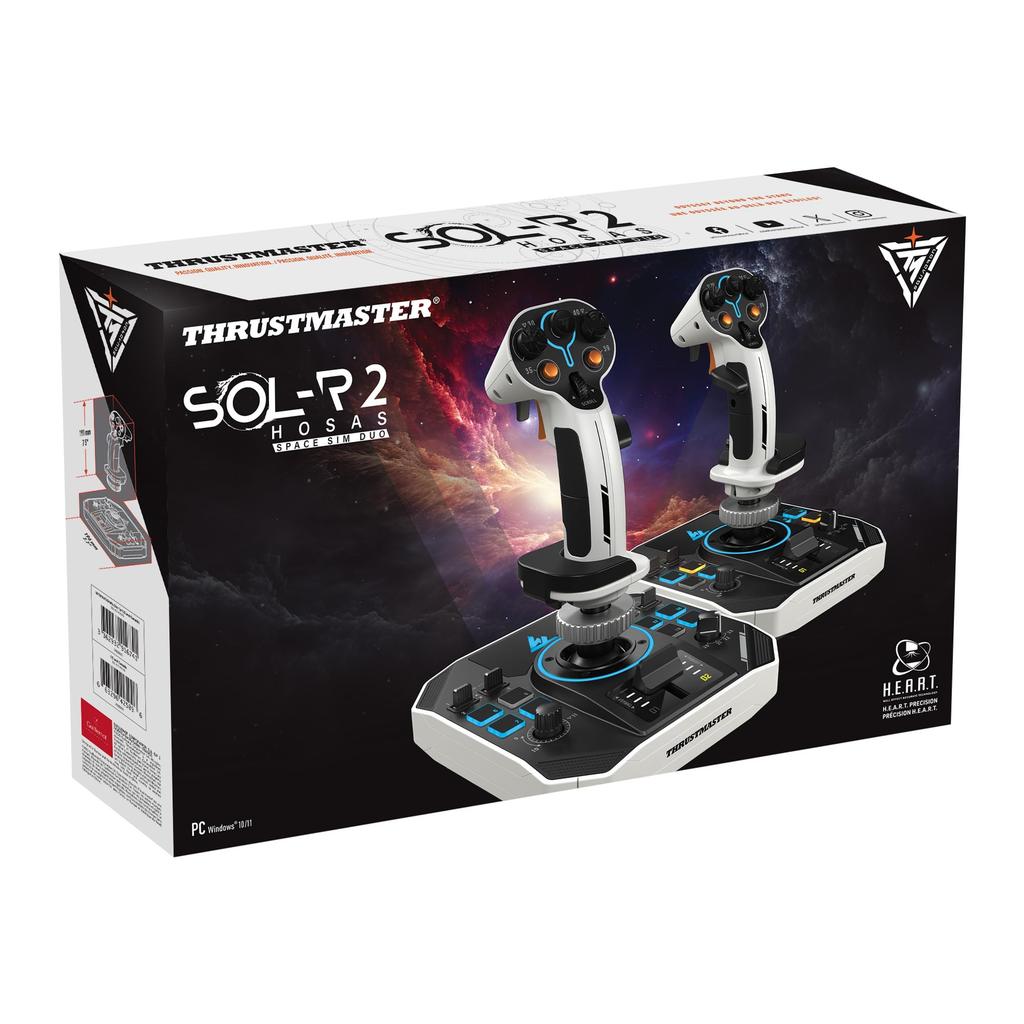 2 HOSAS Space Sim Duo Flightstick Joysticks for Space Combat Simulators of HOSAS Setup Compatible with PC Thrustmaster Sol-R - Sims/Flight (Set 2) -