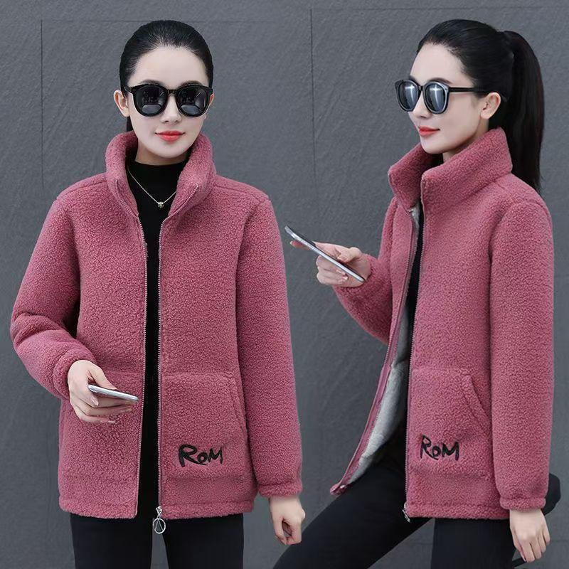 New Style Women's Cotton Padded Jacket with Fleece and Alpaca Wool - Fashionable, Thickened Winter Coat