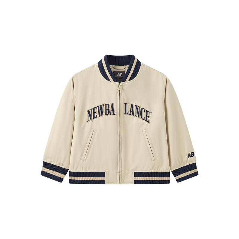 

New Balance Baseball Jacket Light Beige Children Aged 3 7 Years Old 7AF1E013-LBG 160