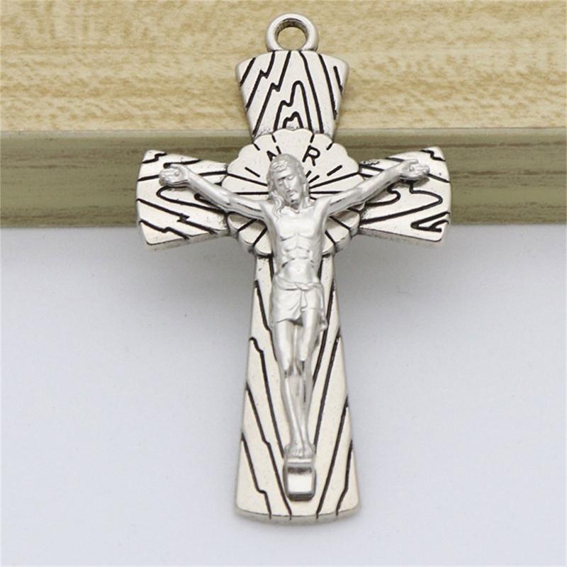 Cross Keychains Key Rings Religious KeyChains For DIY Car Hanging Simple Jewelry Handmade Gift