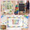 Self-Adhesive Bulletin Board Trim Colorful Bow Poster Border Stickers  for Classroom Decorations