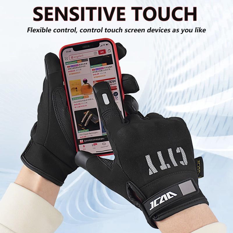 Unisex Motorcycle Riding Gloves Waterproof Anti-Slip Pink Black Short Style Street Off-Road Commute Cycling Protection