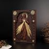 Christ Wood Religious Catholic Jesus Image The Sacred Heart and Divine Mercy Jesus Wall Plaque Holy Statues