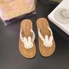 2025 Summer Internet Celebrities with the Same Versatile Casual Herringbone Cool Slippers Cute Cartoon Soft Cute Rabbit Flat Bottom Popular