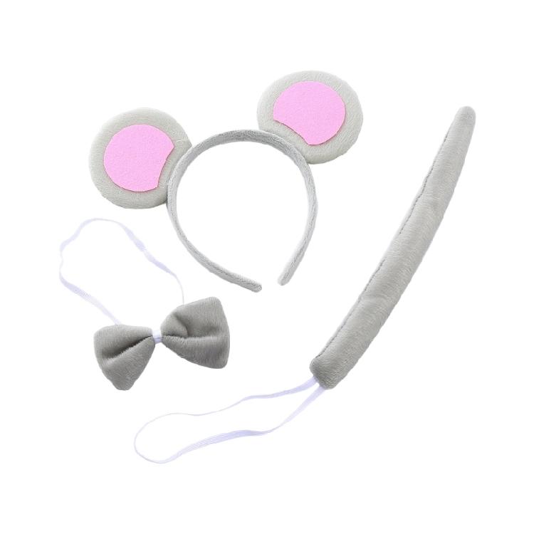 

Animal Costume Accessories Set Cat/Mouse/Dog/Cow/Frog Ears Headband,Bowtie,Tail