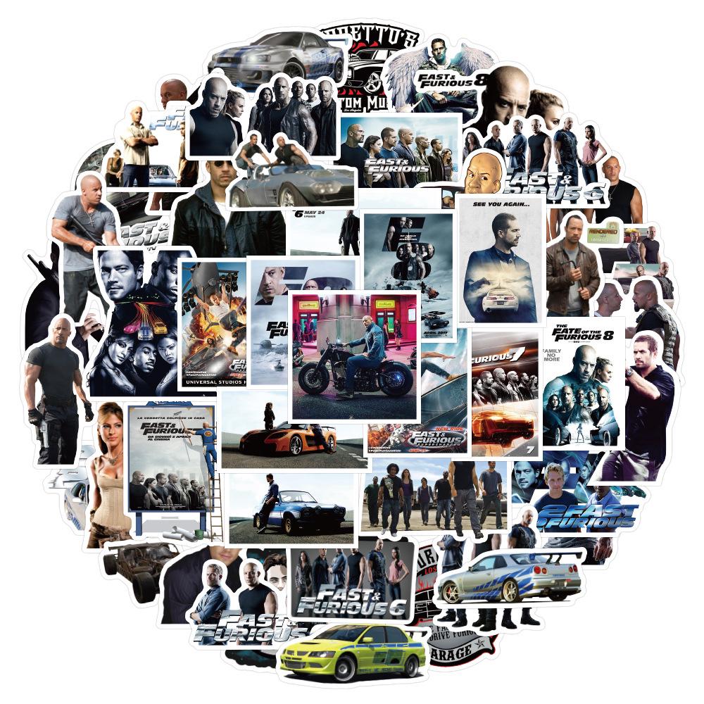 53 Fast & Furious Stickers: Stylish, Exquisite, Waterproof Graffiti Stickers for Personalized Phone Decoration