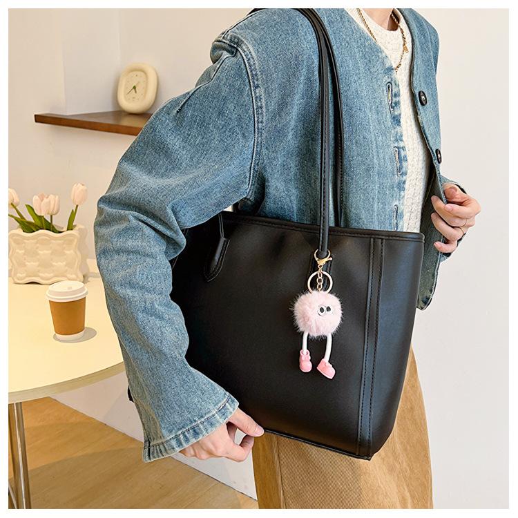 Faux Leather Tote Bag for Women Large Capacity Shoulder Handbag
