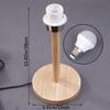 E27 Circular Solid Wooden Base Holder Lamp Cup With Cord On Off Switch For Table Lamp Plug In Lamp Bedside Lamp Holder